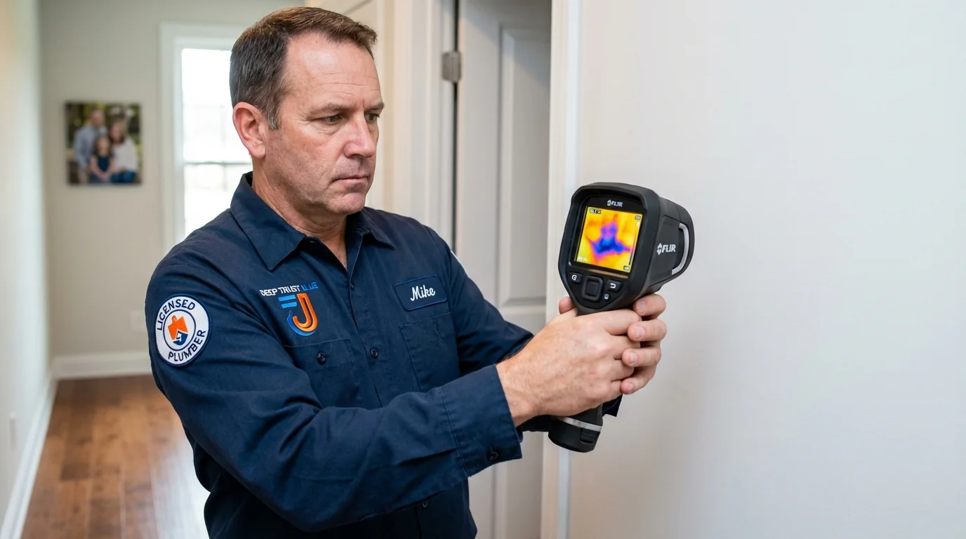 Thermal imaging leak detection by Johns Plumbing LLC in La Villa